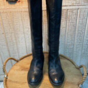 Donald J Pliner Prima Black Leather Equestrian Tall Boots Size 10